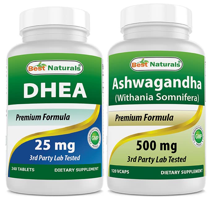 제일 자연적인 Dhea 25mg & Ashwagandha 추출물 500 Mg