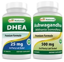 제일 자연적인 Dhea 25mg & Ashwagandha 추출물 500 Mg