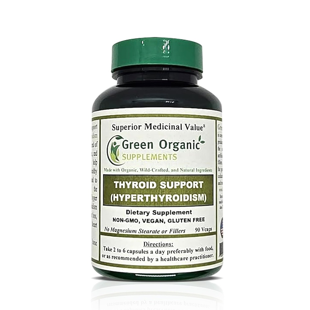 녹색 유기 보충교재 Thyroid & Hyperthyroidism, 높은 흡수성, 비 GMO, 글루텐 자유로운