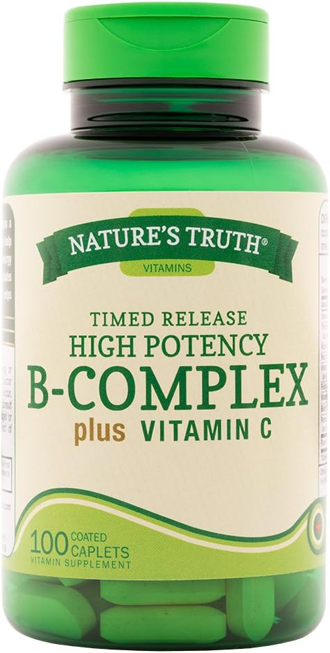 Nature's Truth B-Complex Plus 비타민 C 시간 출시, 100 개 (팩 3)