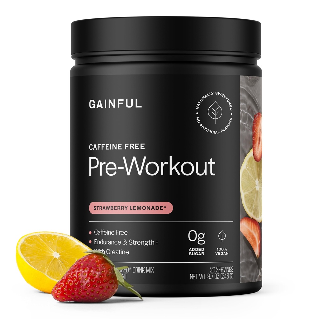 Creatine, Strawberry Lemonade 풍미, 지원 힘, 내구시간, & 회복, BCAAs, beta Alanine, L-Citrulline, 인공적인 성분, 20의 서빙을 가진 얻은 카페인 자유로운 전 운동 분말