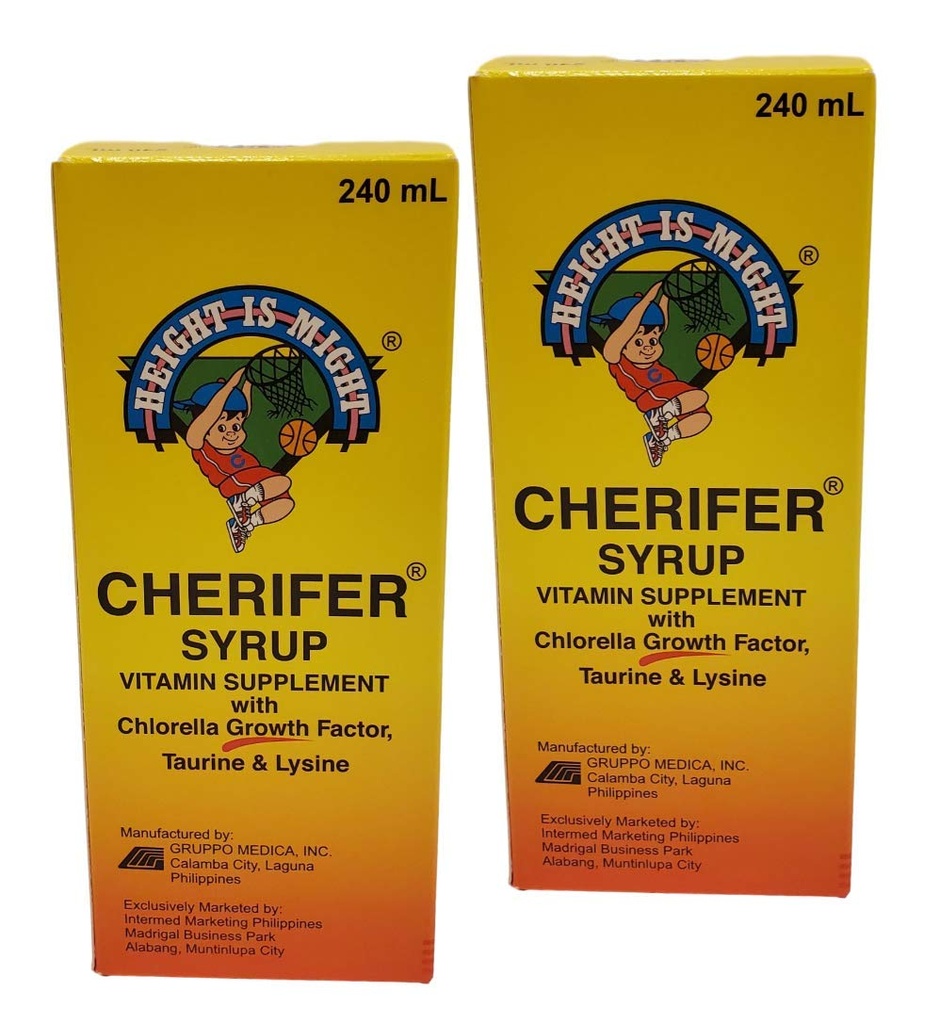 2 체리퍼 시럽 Chlorella 성장 인자, 타우린 & Lysine 240ml 각각
