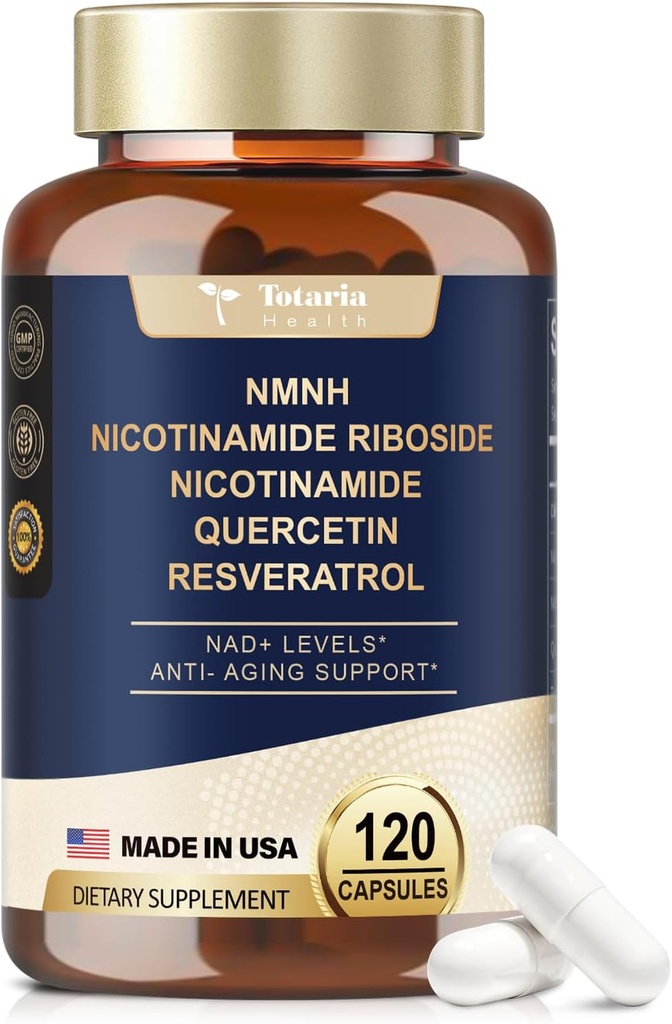 NMNH (Dihydronicotinamide Mononucleotide), Flash-Free Niacinamide (Vitamin B3), Quercetin 및 Trans-Resveratrol, 120 캡슐을 가진 우수한 NMN 대안 보충교재