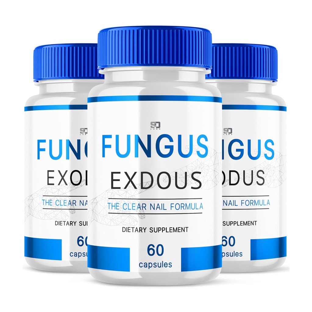 (포장 3) Fungus-Exdous - 알약은 강한 건강한 자연적인 못을 지원합니다 - 180의 캡슐, 백색