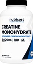 Nutricost 크레아틴 Monohydrate 3,000mg, 180 캡슐 (캡슐 당 750mg) - 글루텐 무료, 비 GMO