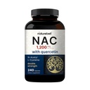 NatureBell NAC 보충교재 1200mg Per 서빙 | 240 캡슐, Quercetin를 가진 N 아세틸 Cysteine | 두 배 힘 - 면역, 간결, & 폐 건강을 위한 지원