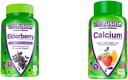Vitafusion Elderberry 거미 비타민 90ct 및 칼슘 거미 비타민 Bone Teeth Immune 지원을 위한 100ct