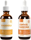 Rejuvica 건강 활동적인 Rhodiola + 활동적인 Ashwagandha - 지원 에너지 + 긴장 - 더 나은 흡수를 위한 액체 납품 - Rhodiola 뿌리 & Ashwagandha 뿌리