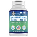 Genex Formulas - 니코틴 아미드 500mg 비타민 B3 플러시 무료 Niacin 캡슐 건강한 피부 - Niacinamide 보충교재 알약은 Keratin & 지원 피부 세포 건강 & 에너지 - (100 캡슐)를 생성하는 것을 돕습니다