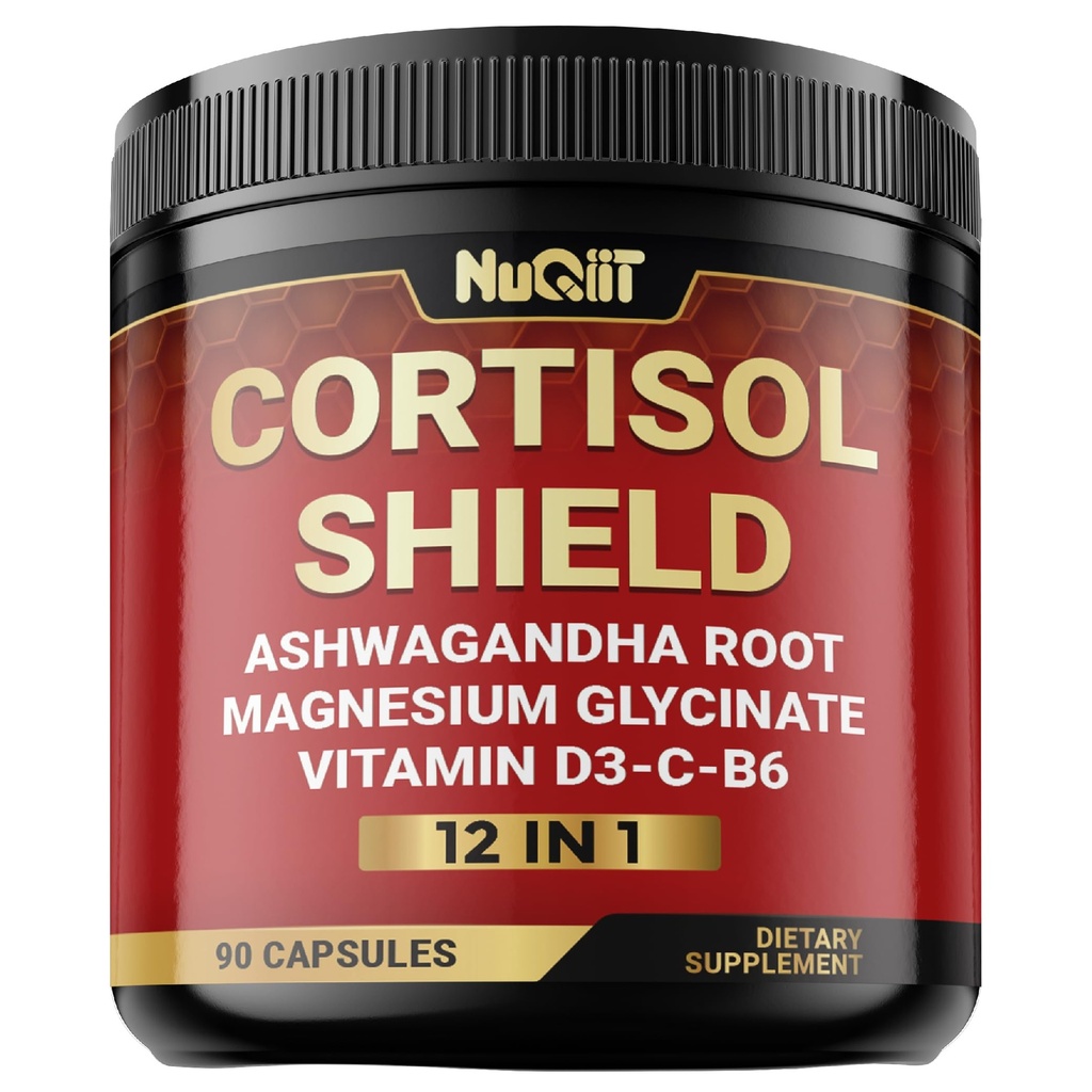 12in1 Cortisol 방패 - Ashwagandha와 마그네슘 & 10 더 - 90의 캡슐