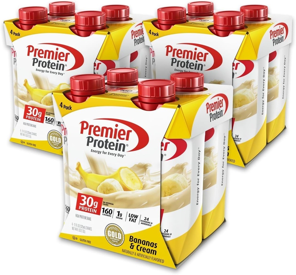 Premier Protein iiEjNj 30g Protein Shake, 11 fl oz Bottle, 바나나나 12 Count (2 Pack)