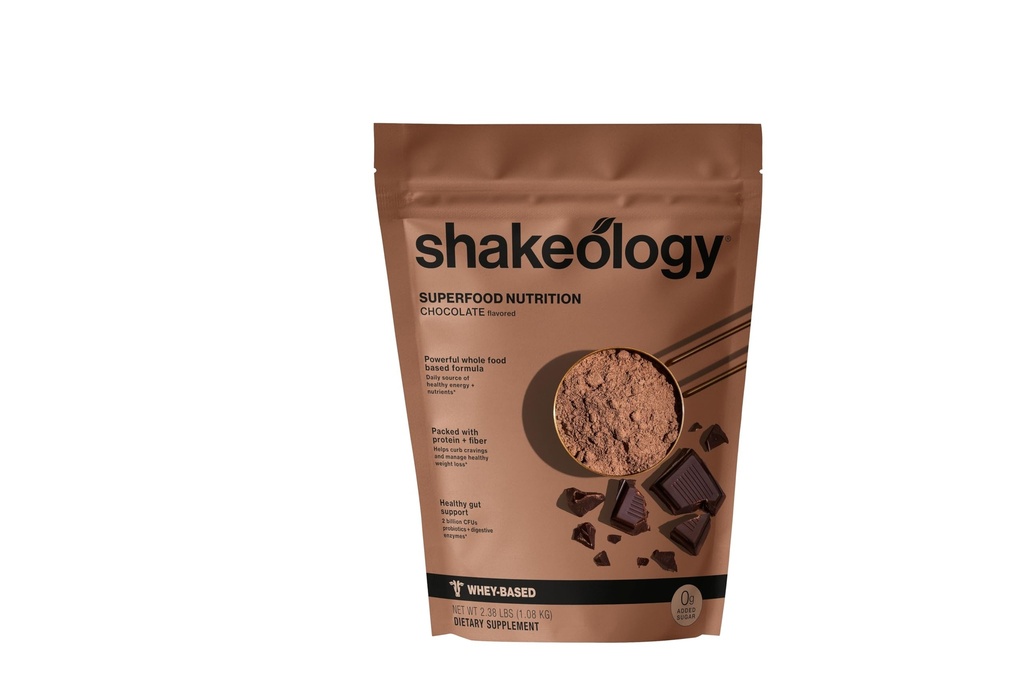 Shakeology 0g 추가 설탕 Whey Protein Powder Blend, Gluten-Free Shake 비타민과 미네랄 – 도움 지원 건강한 체중 감소, Lean 근육, Gut 건강 – 초콜릿, 30 서빙