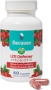 Probiotics Cranberry UTI Defense 캡슐 여성 (60 캡슐, 1 병)