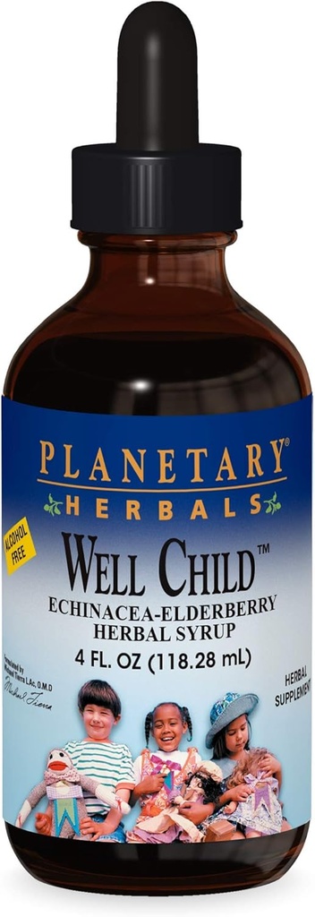행성 초본 Echinacea-Elderberry 시럽, 4개의 fl oz (128.28 ml)