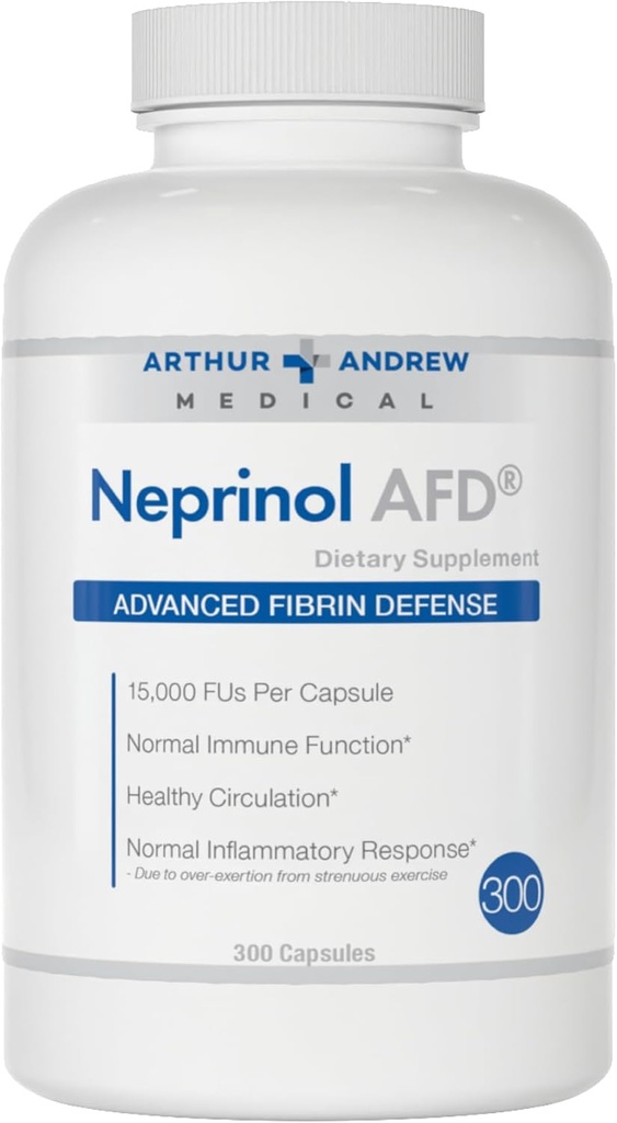 Arthur Andrew Medical, Neprinol AFD, Serrapeptase & Nattokinase와 멀티 효소 혼합, 300 개 (팩 1)