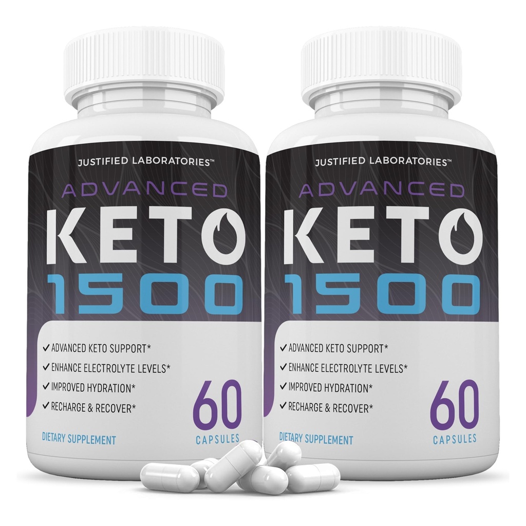 Justified Laboratories (2 팩 고급 Keto 1500 Keto 알약 1275MG 새로운 & 향상된 공식 포함 Apple Cider Vinegar Extra Virgin Olive Oil Powder Green Tea Leaf 120 캡슐