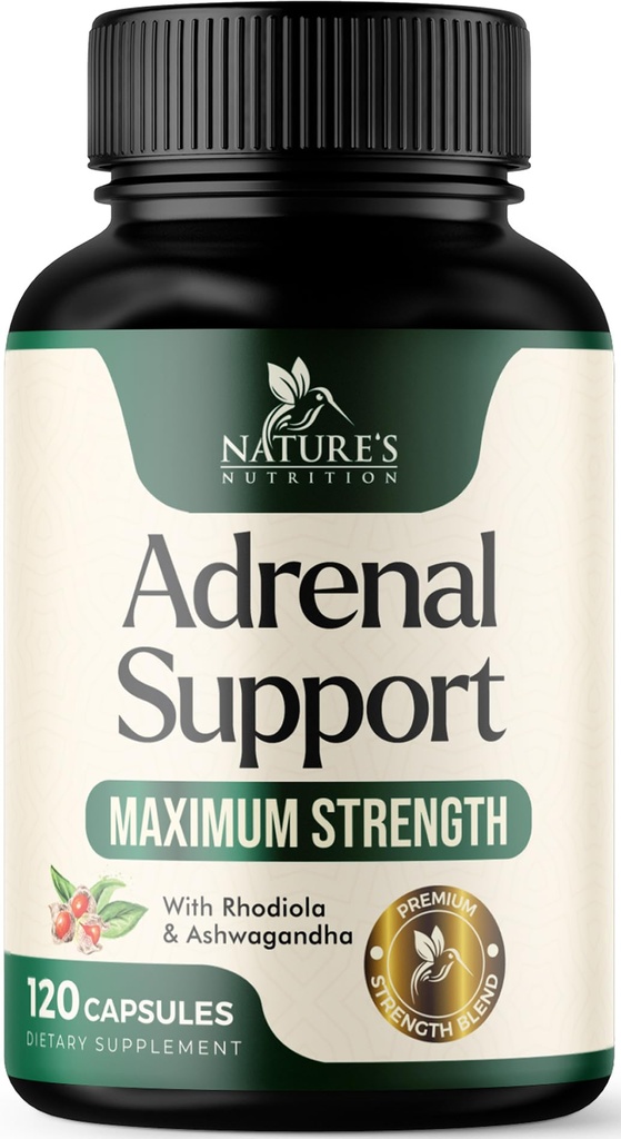 Adrenal 지원은 외피 Complex, 제일 에너지 보충교재, 지원 Cortisol 건강 & 에너지 수준, 여자 & 남자를 위한 매일 Ashwagandha, 지원 Adrenal 피로 & 면역 체계, 120의 캡슐을 보충합니다