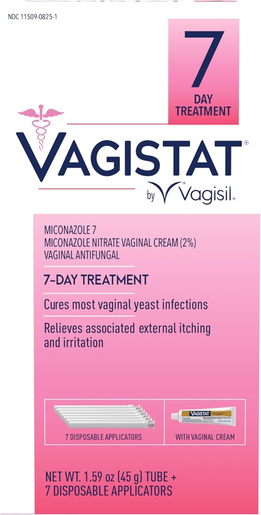 Vagisil Vagistat 여성을위한 7 일 효모 감염 치료, 외부 가려움과 자극을 완화, 포함 2% 외부 Miconazole 질산염 크림 & 7 처분할 수 있는 도포구 (1의 포장)
