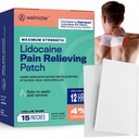 WELMATE 고통 헝겊 조각 최대 힘 리도카인 4% 화제 numing 진통 – Nerve & 뒤 고통 기복, Sciatica, 목 근육 스트레인, 무릎, 어깨 관절, Hip, 발 (15ct)를 위한 리도카인 헝겊 조각