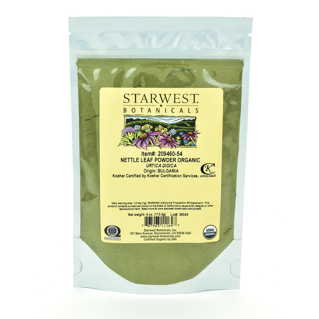 Starwest Botanicals 유기 주전자 잎 분말, 4 온스