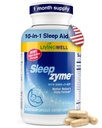 Melatonin, GABA, 5-HTP, Valerian Root, Magnesium, L-Theanine, Lemon Balm & Hops for Deep Snooze & Unwinding - 60 캡슐