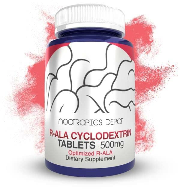 Nootropics Depot R-ALA Cyclodextrin Complex 정제 | 500mg | R-Alpha Lipoic Acid 최적화 | 30 개
