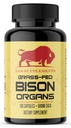 Grass Fed Bison Organ Supplement, Liver, Heart, Kidney, Freeze-Dried Bison, Non-GMO, 180 캡슐의 번식 혼합과 전체 바디 웰니스 지원