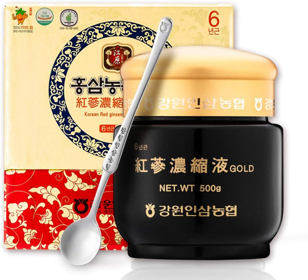 Gangwoninsam] 한국 홍삼 추출물 금 500g / 17.63 fl. oz - 100 % 순수 한국 6-Year-Old Red Ginseng 뿌리 추출물 함유