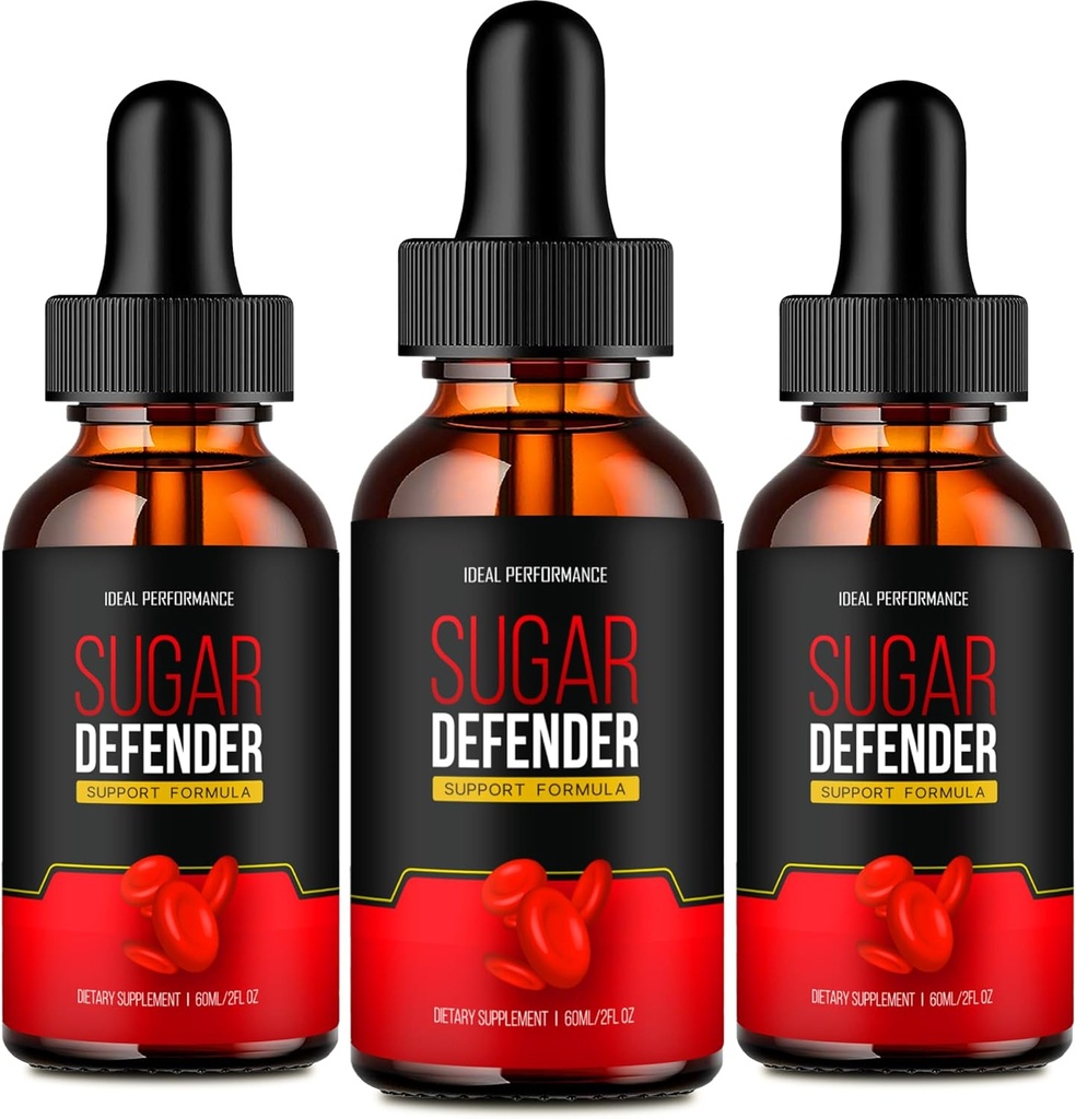 IDEAL PERFORMANCE 설탕 수비수 하락, 설탕 수비수 보충 액체 하락 - 최대 힘, SugarDefender 건강 및 웰빙 모든 자연적인 공식, SugarDefender 액체 검토 (3 팩)