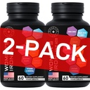 페놀 산을 가진 여자를 위한 Vegan 철 보충교재 - 168% Folate Folic 산, Anemia와 임신한 여자를 가진 194% Ferrous 황산염 혈액 건축업자 - 2-Pack, 120 Gluten 자유로운 Gentle 철 정제