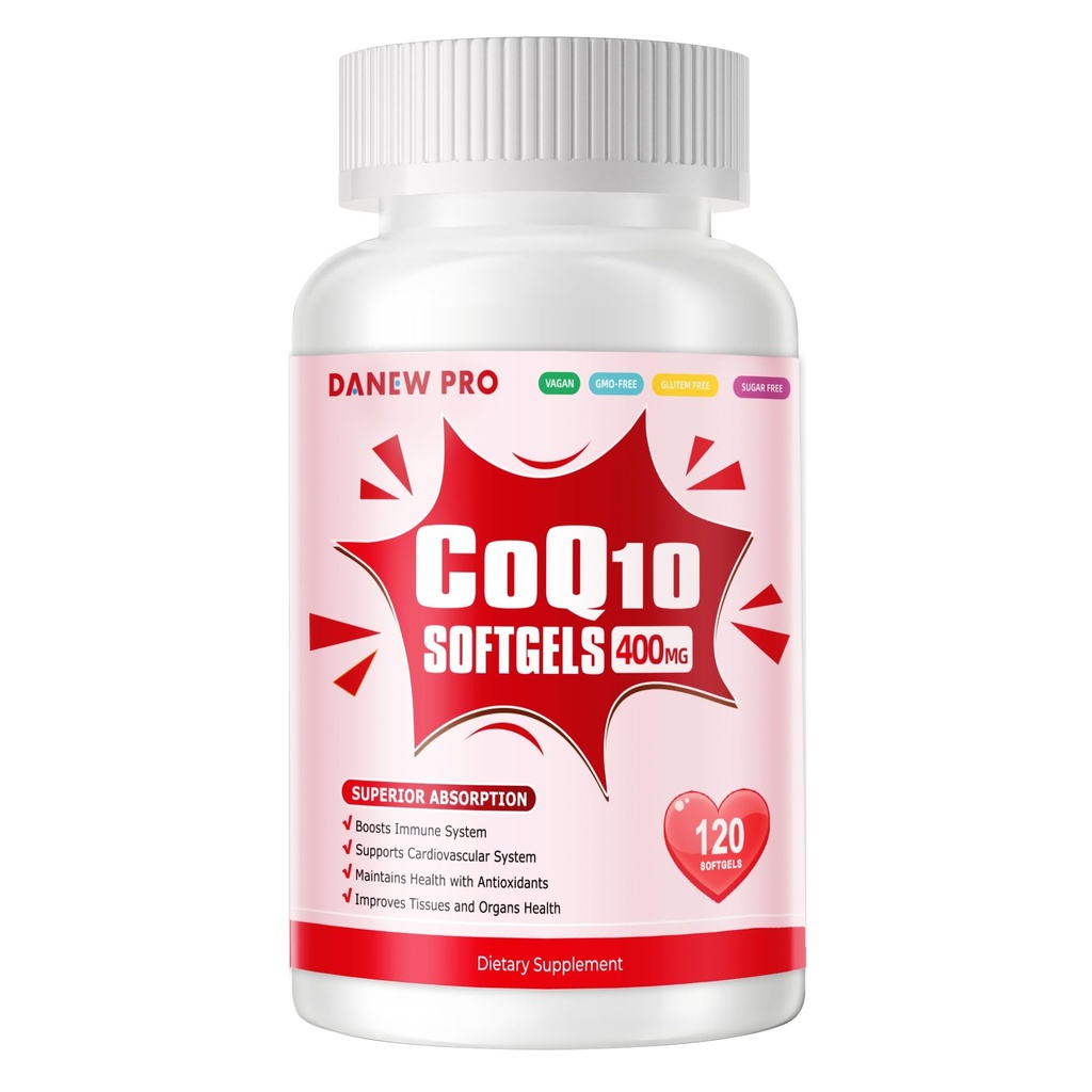 PQQ, BioPerine & Omega-3, Coenzyme Q10 (Ubiquinone)를 가진 CoQ10-400mg-Softgels 높은 흡수, 강력한 산화 방지제, 지원 심장 & 에너지 생산, 120의 서빙
