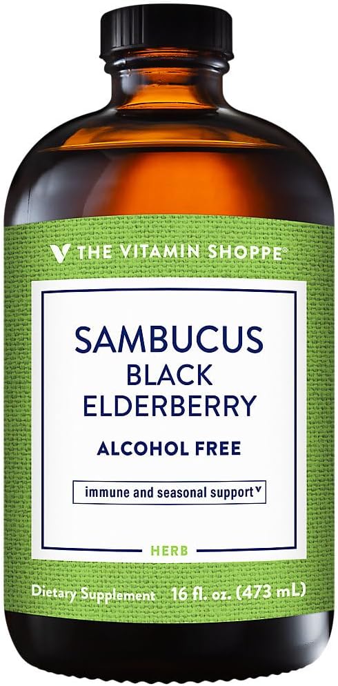 비타민 Shoppe Sambucus 검정 Elderberry 추출물 (16 액체 Ounces 액체)