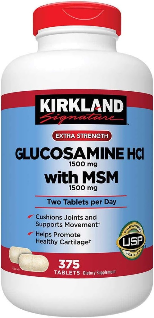 Kirkland Signature Glucosamine MSM, 375 정제 (3 팩)