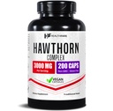 Healthfare Hawthorn Berry Supplement Extract 3000mg | Extra Strength Herbal Formula | 200 Vegan 캡슐 | 하트 및 순환 건강 지원 | 비 GMO, 글루텐 프리 | 미국