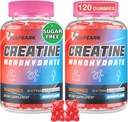크레아틴 Monohydrate Gummies, 여자와 남자를 위한 전 운동 Chewable 보충교재, Taurine & B6를 가진 크레아틴 Monohydrate - 근육, 힘, 내구시간 & 에너지, 채식주의자 (베리, 120 Gummies)를 위해 -