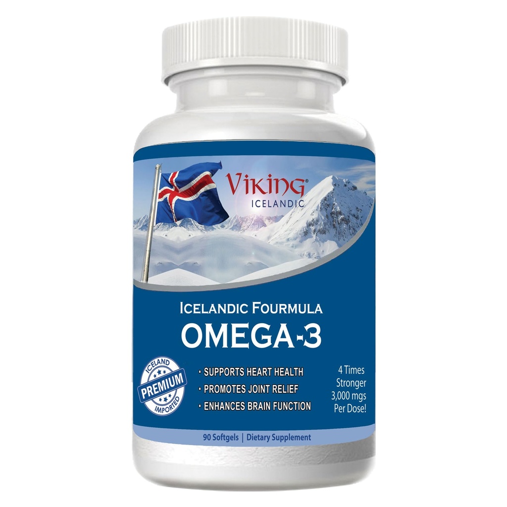아이슬란드 4mula 쿼드 힘 Omega-3 물고기 기름 3000mg 높은 DHA & EPA 90 Softgels