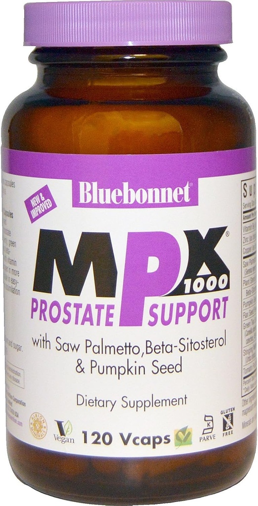MPX 1000 남자 전립선 공식 Bluebonnet - 120 채식 캡슐