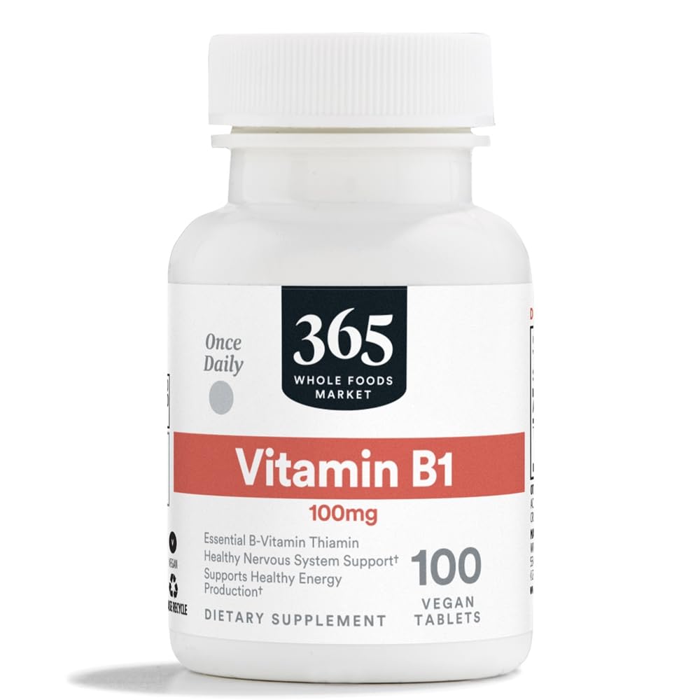 전체적인 음식 시장, 비타민 B1 100mg, 채식주의자, 100개의 정제에 의하여 365