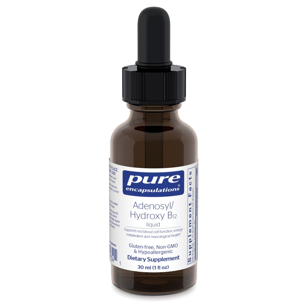 Pure Encapsulations Adenosyl/Hydroxy B12 액체 30 mL - 지원 에너지 대사 & 신경 건강 * - 뇌 지원 * - 글루텐 무료 - Vegan - 1 Fl Oz
