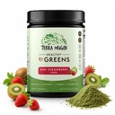 TERRA ORIGIN 건강한 녹색 분말 혼합 | Superfoods, Probiotics, Enzymes, Spirulina | Immune & Digestive Gut Health Support | 에너지 및 웰빙 부스트 | 30 인분 (Kiwi Strawberry)