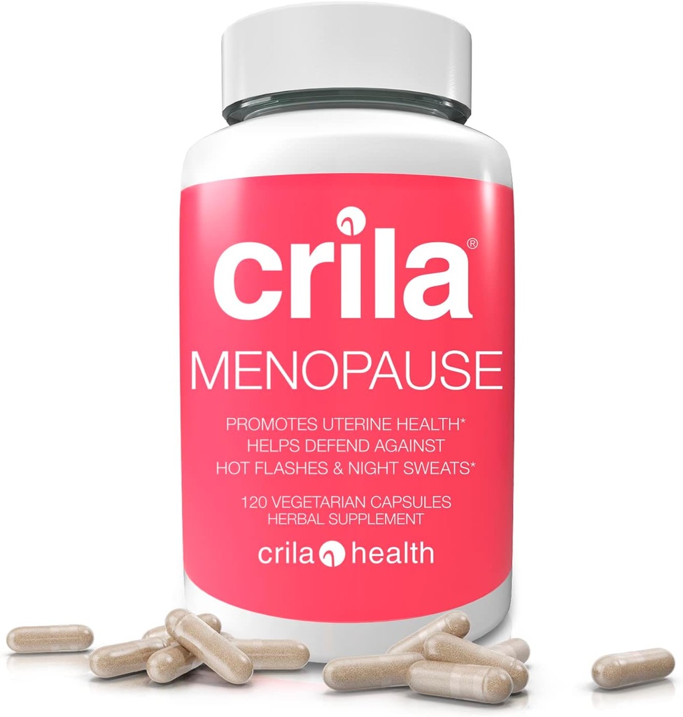 Hot Flash, Mood Swings, and Menopause Hormone Support by CRILA I 2 Month Supply | 나이트 스웨터 & 핫 플래시 망고스 릴리프 보충제 | 여성용 에스트로겐 교체, 천연 보충교재 약