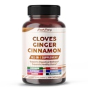 Ginger & Cinnamon을 가진 매우 Cloves - 소화 & 구두 건강 지원을 위한 모든에서 1 보충교재 - 미국에서 만드는 - 150의 캡슐