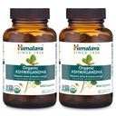 히말라야 유기 Ashwagandha, 120 일 공급, 스트레스 완화, 에너지 지원, 가끔 수면 장애, USDA 유기, 비 GMO, 비건, 글루텐 무료, 670 mg, 60 캡슐, 2 팩