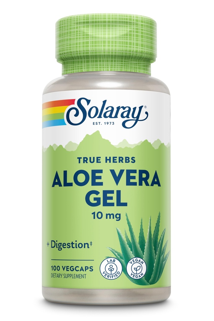 SOLARAY 알로에 Vera 젤 농축액 200X - 2000mg 신선한 젤과 동등합니다, Ginger, Peppermint 및 Parsley, 초본 Wellness Support, Vegan, Non-GMO, 60 일 보장, 100 서빙을 가진 알로에 Vera 캡슐