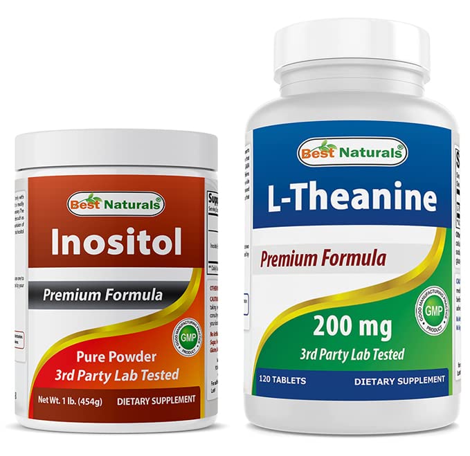 제일 자연적인 Inositol 분말 1 Lb & L Theanine 200mg