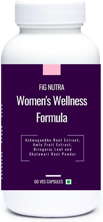 FiG Nutra의 Women’s Wellness Formula – Vitality, Immunity, Stress Relief & Hormonal Balance의 종합 지원 – 60 Veg Caps
