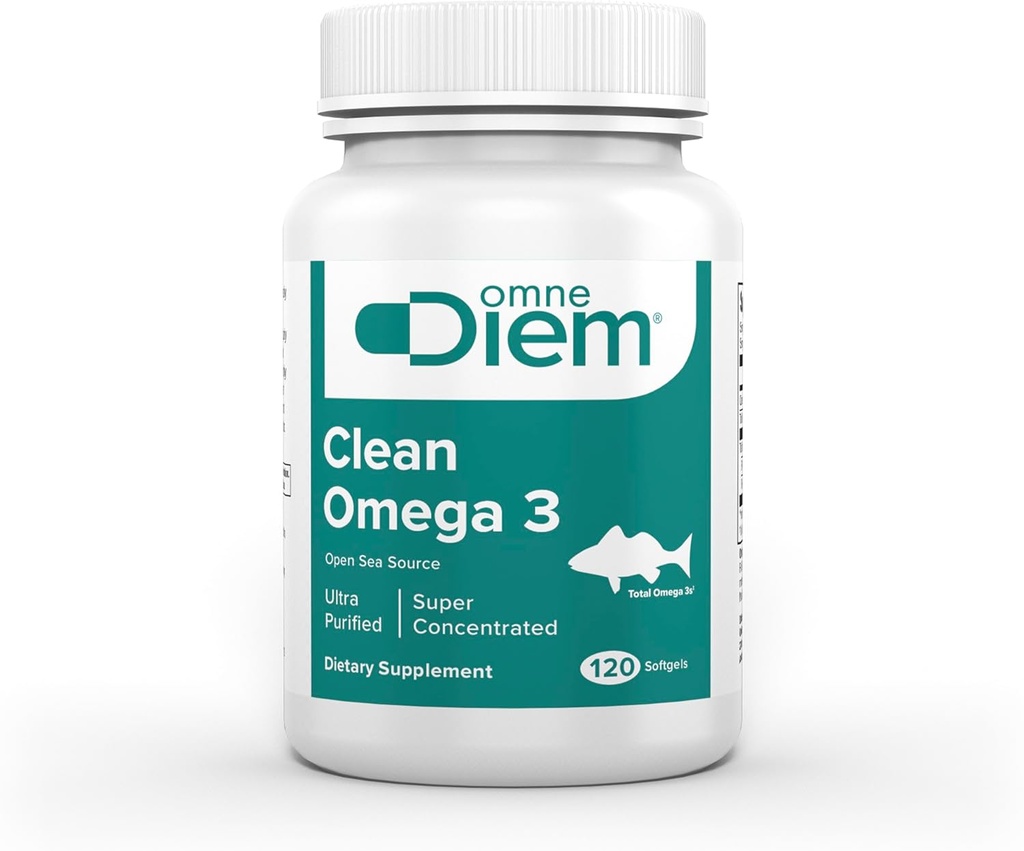 Omne Diem Clean Omega 3 - 1020mg, 120 softgel 캡슐 - 오메가-3 지방산과 생선 기름 규정 : EPA 및 DHA