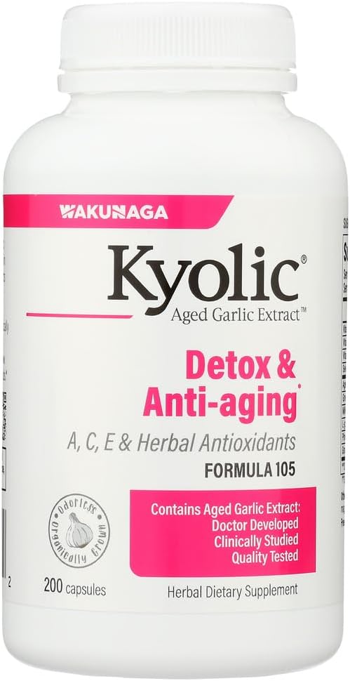 Kyolic 마늘 공식 105 Detox & 노화 방지 (200 캡슐)