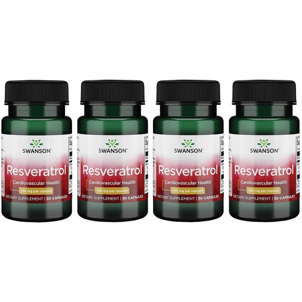 Swanson Resveratrol 100 밀리그램 30 캡슐 (4 팩)