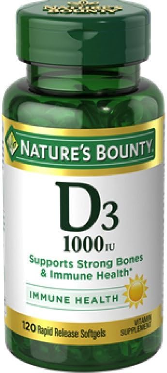 자연의 현상 비타민 D3 1000 IU 면역 건강, 120 Softgels (12의 포장)